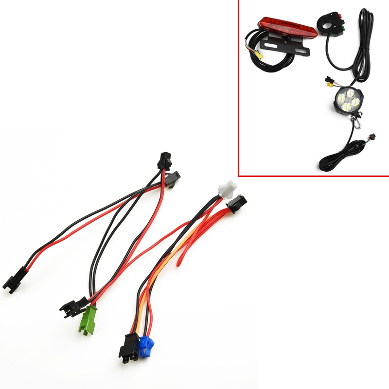 Bike Light Front Rear - 24-60V Elektrische Fiets Licht Verbindingslijn E-Bike