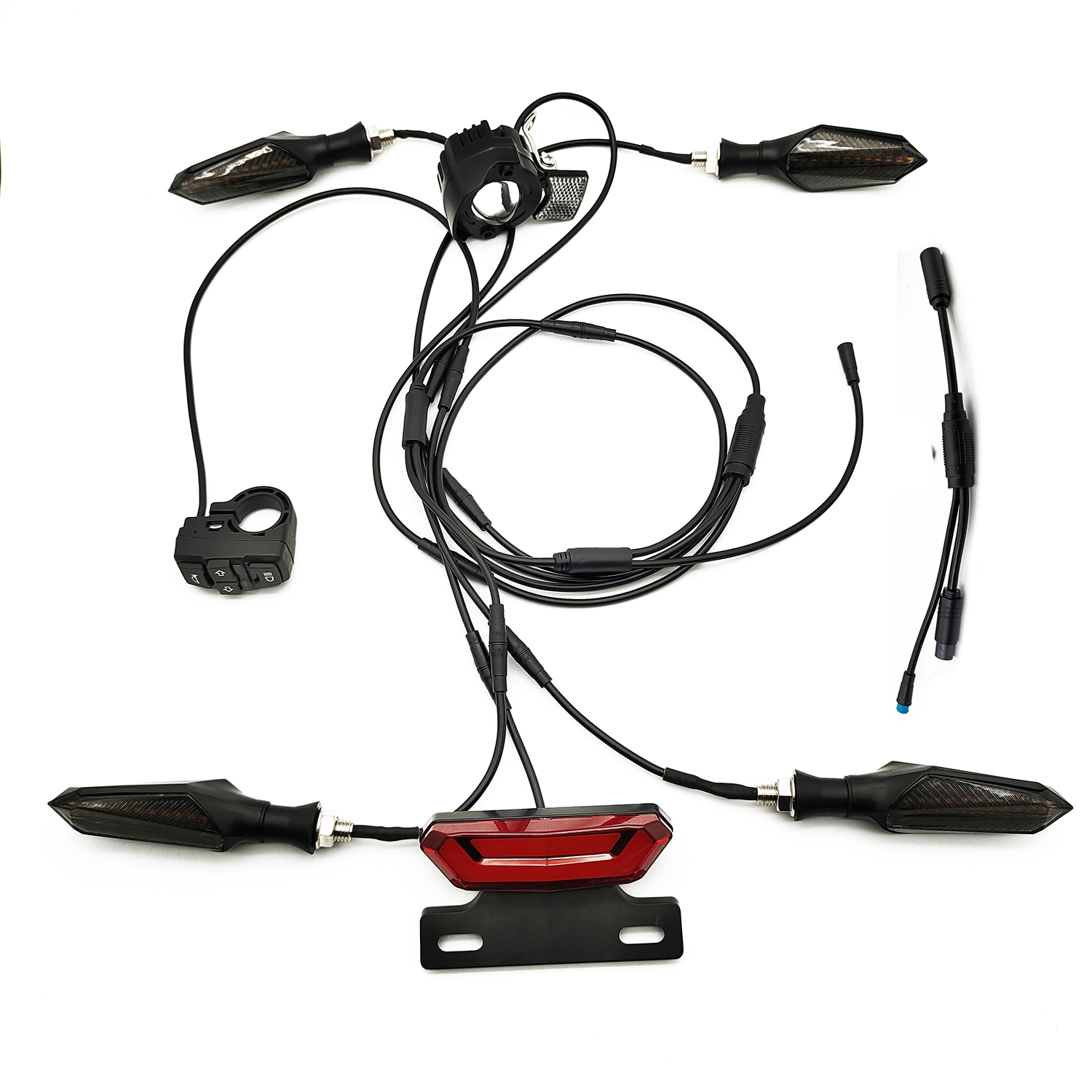 Bike Light Front Rear - Elektrische Fiets Waterdichte Kabel Licht Set