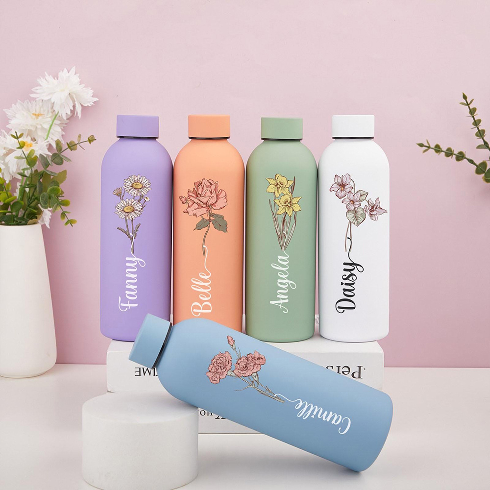 Geïsoleerde fles met bloemenpr - Commuting By Bike recensie en prijs