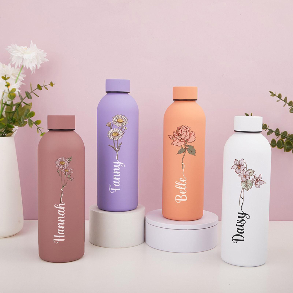 Geïsoleerde fles met bloemenpr - Commuting By Bike recensie en prijs