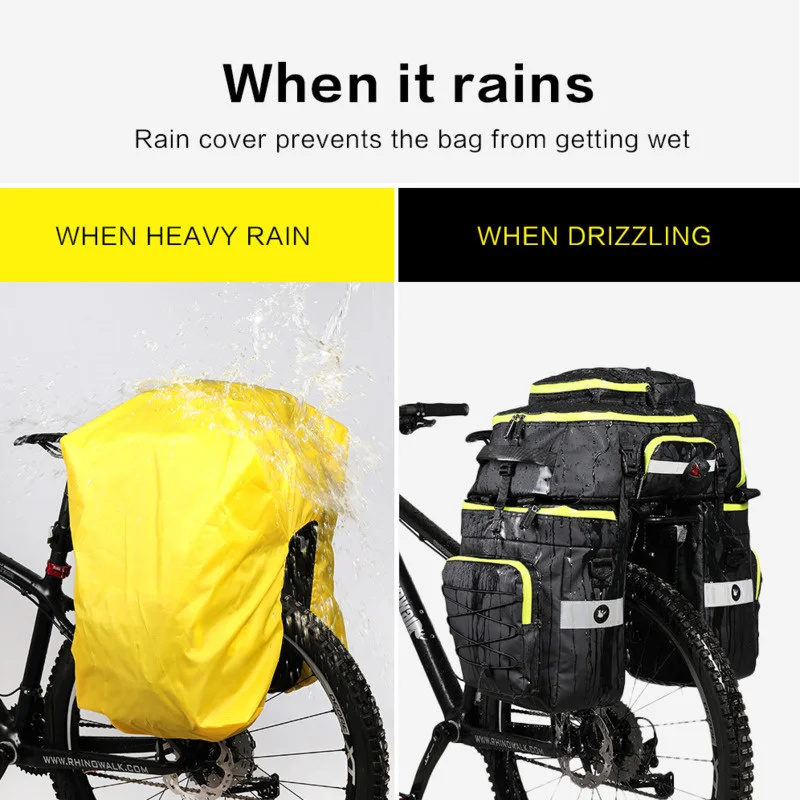 60L 3 In 1 Bergweg Fiets Water - Panniers Waterproof Rear recensie en prijs
