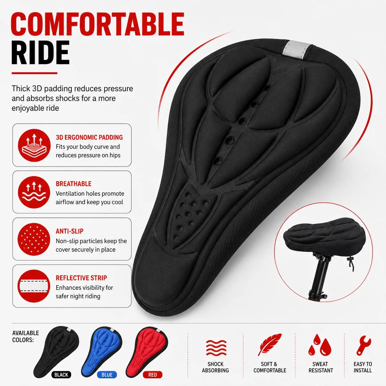 3D zacht schuim gewatteerde fi - Commuting By Bike recensie en prijs