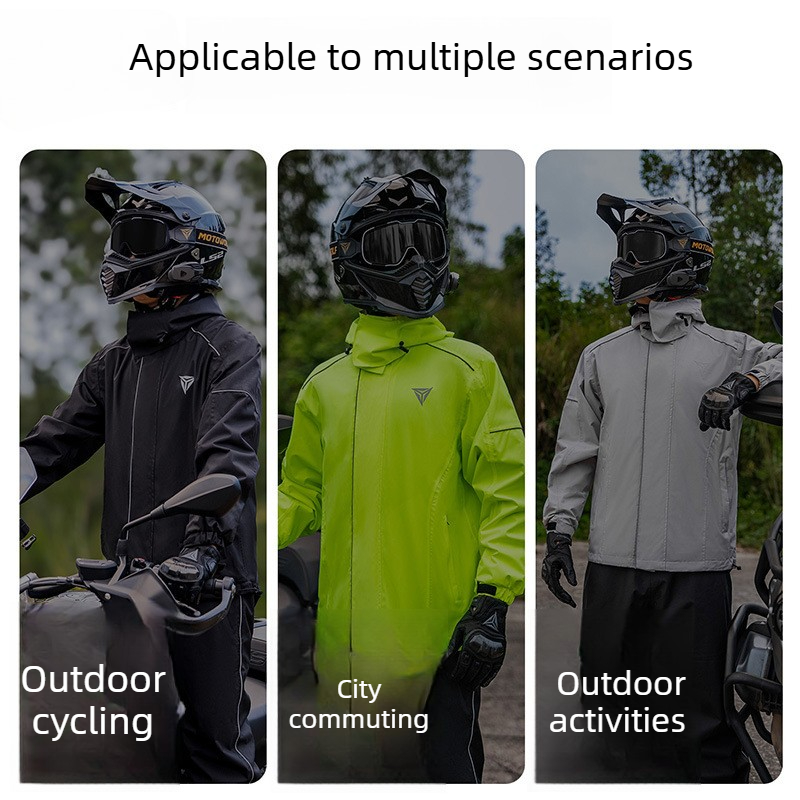 Motorregenpak, waterdichte jas - Cycling Commute In Rain recensie en prijs