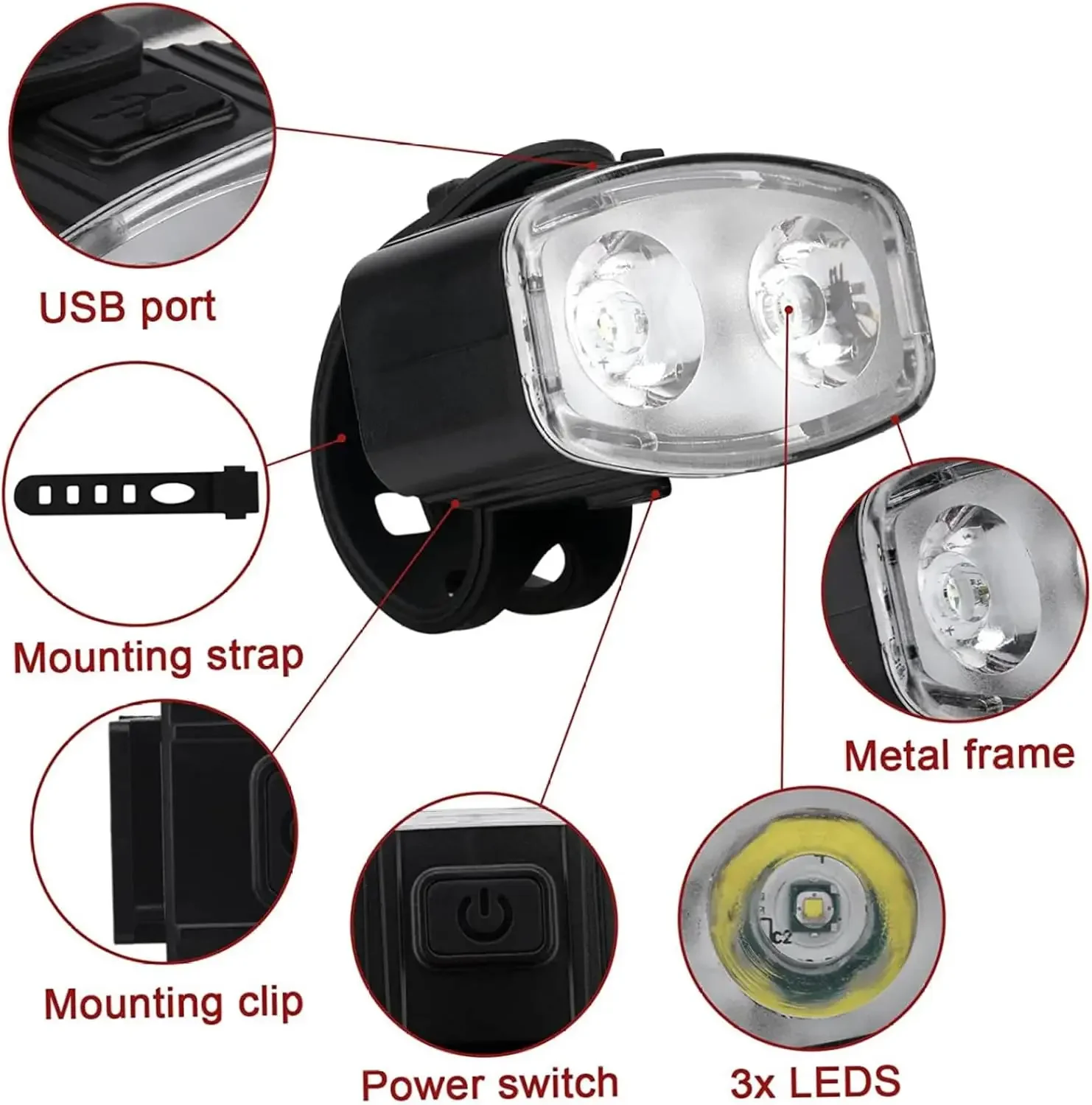 Fiets Fiets Voor Achterlicht S - Bike Light Front Rear recensie en prijs